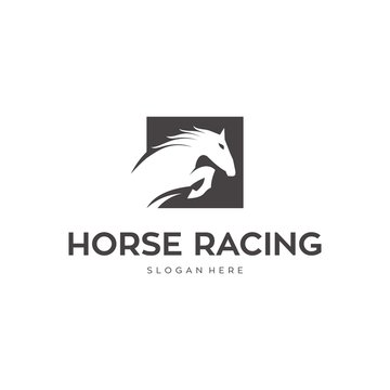 Horse logo template symbol for business. Horse racing logo