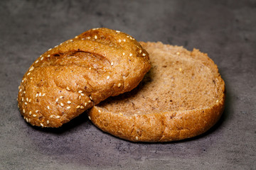 frozen wholemeal buns on the kitchen table
