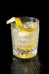 Glass of delicious alcoholic cocktails or lemonade with ice-2.