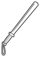 police bat (rubber baton, security truncheons)