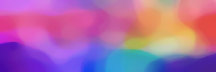 soft blurred horizontal header background with medium orchid, steel blue and pale violet red colors and free text space