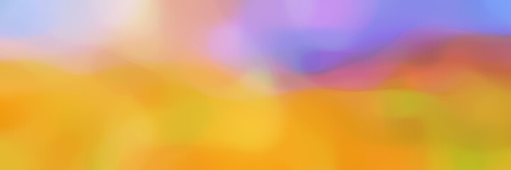 blurred horizontal banner background texture with light pastel purple, golden rod and dark salmon colors and space for text or image
