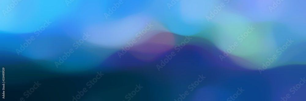 Poster blurred horizontal header background texture with corn flower blue, very dark blue and dark slate bl