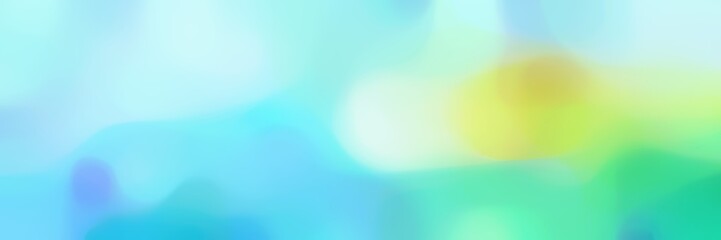 smooth horizontal card background bokeh graphic with pale turquoise, light green and medium turquoise colors and space for text or image