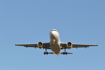 A flying airplane