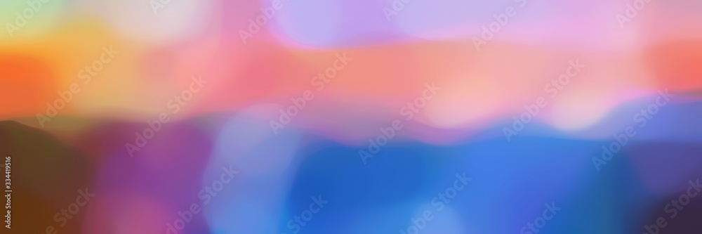 Poster blurred horizontal header background graphic with pastel violet, steel blue and pastel magenta color