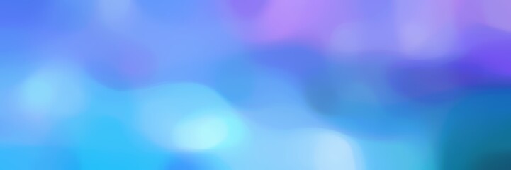 blurred horizontal header background texture with corn flower blue, light sky blue and steel blue colors and space for text