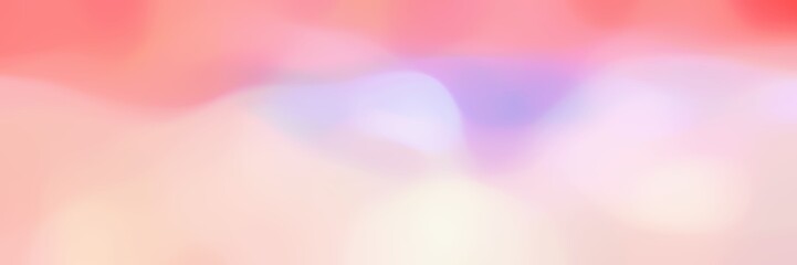 smooth iridescent horizontal header background texture with pastel pink, pastel magenta and light coral colors and space for text or image