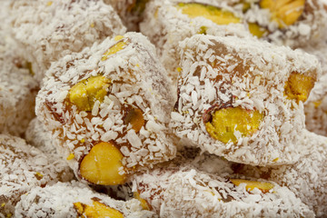 traditional Turkish delight with pistachio