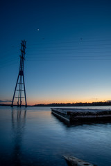 Romantic and beautiful sunset in Helsinki