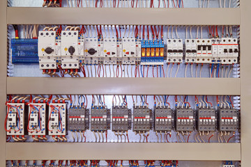Electrical contactors or starters, motor protection circuit breakers, intermediate relays are...