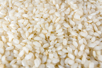 Rice grains photographed with macro photography, food photography