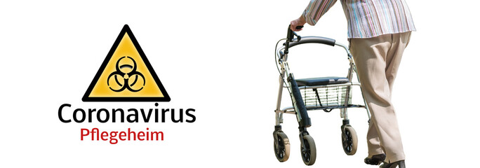 Banner  Corona im Pflegeheim