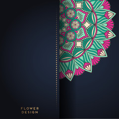 Card or invitation with mandala pattern