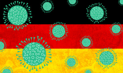 Illustration of coronavirus in Germany.