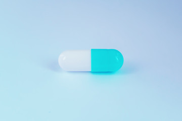 Pills multi-colored macro. Coronavirus vaccine concept. Healthcare