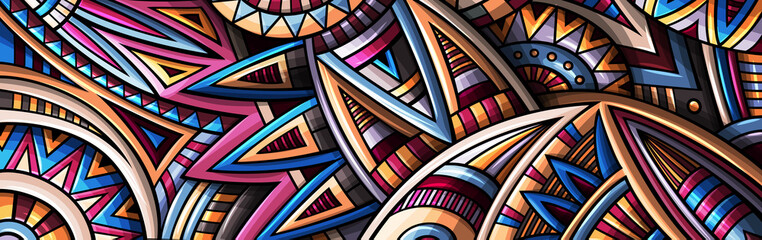 Abstract ethnic rug ornamental pattern. Vector vintage background.