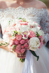 bride with bouquet