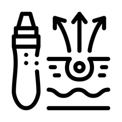 roller against acne icon vector. roller against acne sign. isolated contour symbol illustration