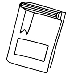 Vector icon of book, books, pile of books, paper book, e book, open book. Handdrawn black outline isolated on white background.  Doodle style.