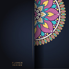 Card or invitation with mandala pattern