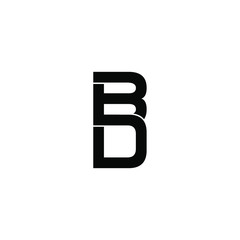 bd letter original monogram logo design