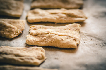 homemade cookies on a wooden board