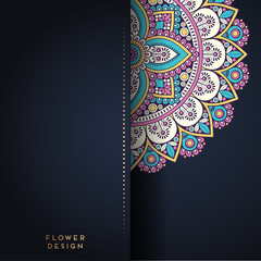 Card or invitation with mandala pattern