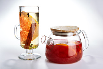 Tea pot over white