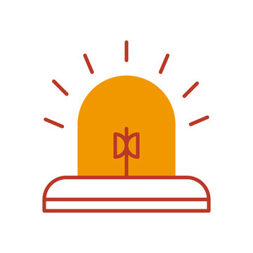 recommend clip art: siren device icon, half line half color style