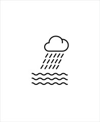 rain line icon,vector best line design icon.