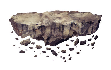 Floating Rock Platform isolated - 334430584