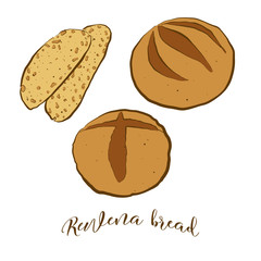 Colored drawing of Rewena bread bread