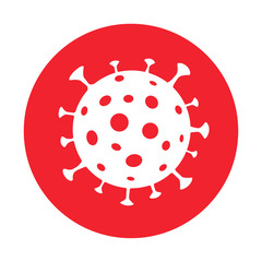 Virus covid-19 caution coronavirus icon flat web sign symbol logo label