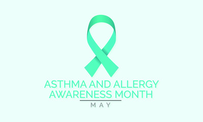 Vector illustration on the theme of Asthma and Allergy awareness month of May.