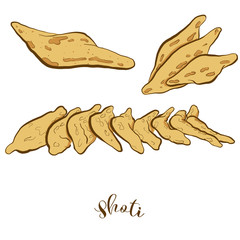 Colored drawing of Shoti bread