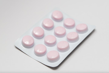 Tablet Blister Packaging for drugs: painkillers, antibiotics, vitamins and aspirin tablets