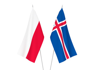 Iceland and Poland flags