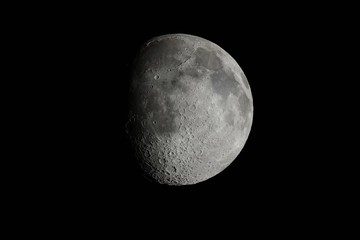 Half Moon Background / The Moon is an astronomical body that orbits planet Earth, being Earth's only permanent natural satellite