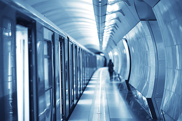 wagon train subway movement, transportation concept abstract background without people