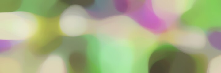 blurred horizontal banner background bokeh graphic with ash gray, dark olive green and dark sea green colors and space for text or image © Eigens
