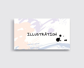 Fototapeta premium Artistic creative universal cards. Hand Drawn textures.