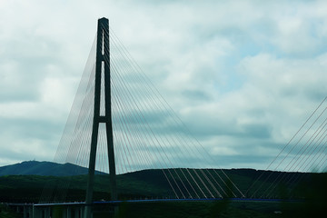 Fototapeta premium Vladivostok view of the city bridge