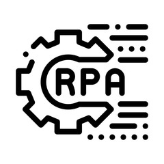 rpa settings icon vector. rpa settings sign. isolated contour symbol illustration