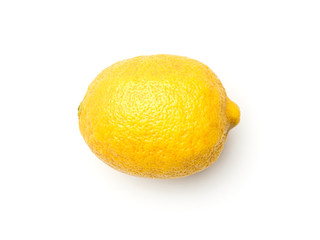One lemon isolated on white background