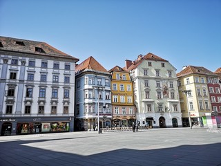 Fototapeta na wymiar Graz Hauptplatz Altstadt Sehenswürdigkeiten