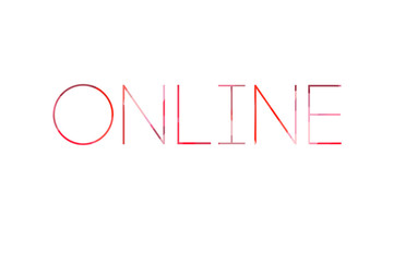 inscription ONLINE to Low Poly in English