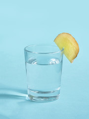 Antiviral tincture of alcohol with ginger root, strengthening of immunity concept.