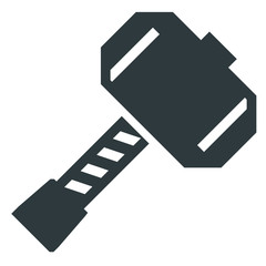  war hammer black icon on white background