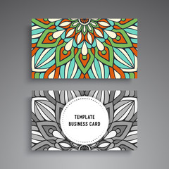 Business Card. Vintage decorative elements